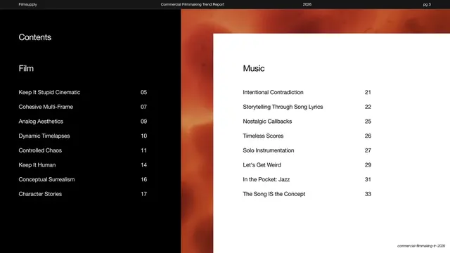 Contents, Film and Music