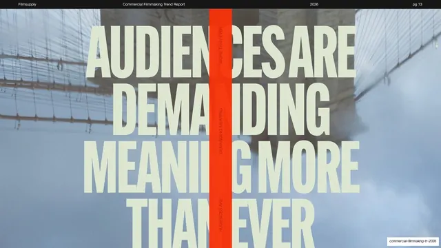 Audiences are demanding meaning more than ever