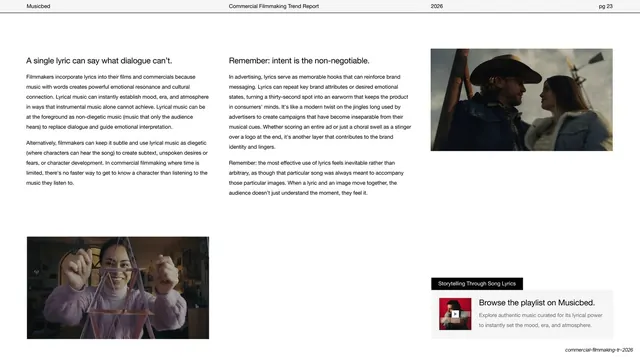 Lyrics as narrative devices spread