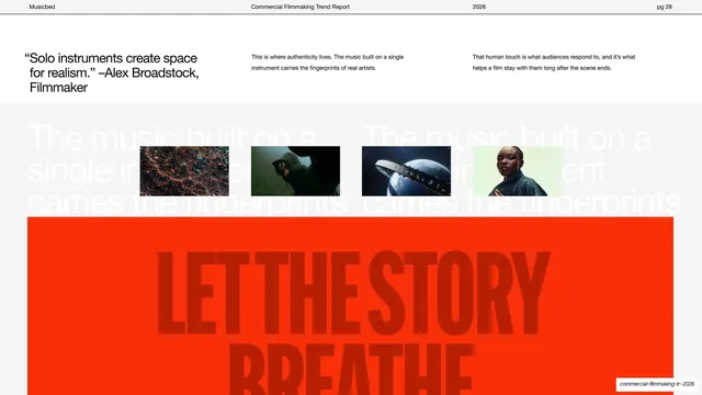 Let The Story Breathe divider, editorial, swiss, light