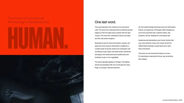 The future is HUMAN closing spread