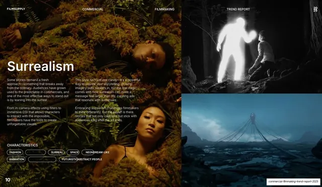 Surrealism trend, editorial, dark-mode, dark