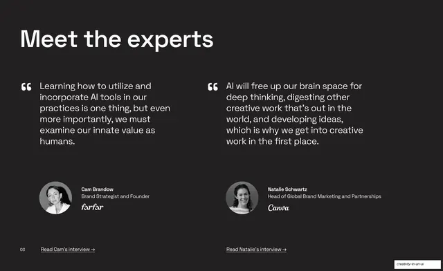 Meet the experts (Cam Brandow, Natalie Schwartz)