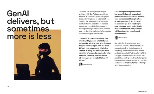 GenAI delivers, but sometimes more is less, editorial, minimal, light