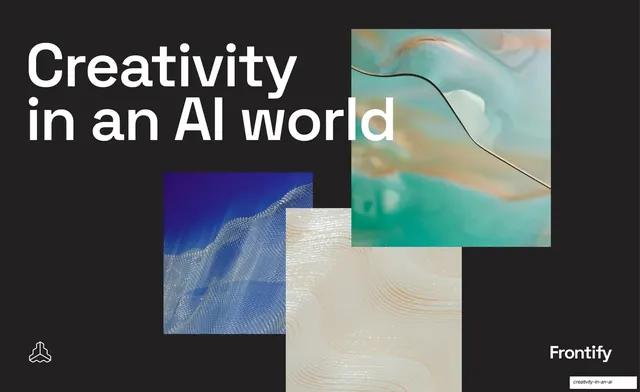 Frontify Creativity in an AI World 2024, editorial, minimal, dark
