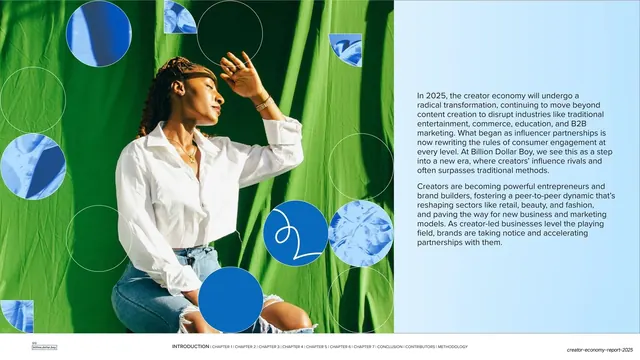 Introduction with green-backdrop portrait