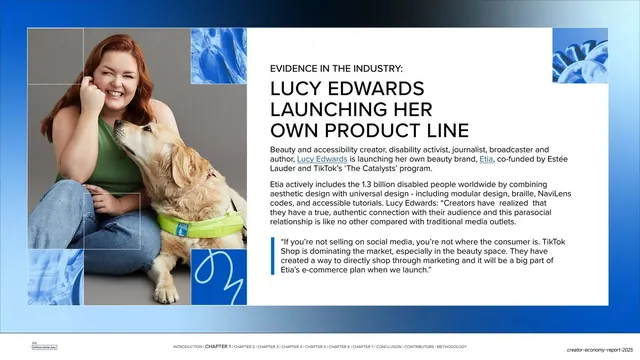 Lucy Edwards product line case study, editorial, corporate-clean, vibrant