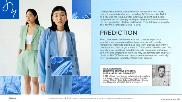 Entertainment prediction with Alex Williamson quote