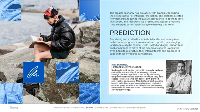 Ambassador programs prediction spread, editorial, photographic, cool
