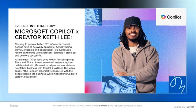 Microsoft Copilot x Keith Lee case-study slide