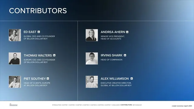 Contributors grid (leadership and accounts)