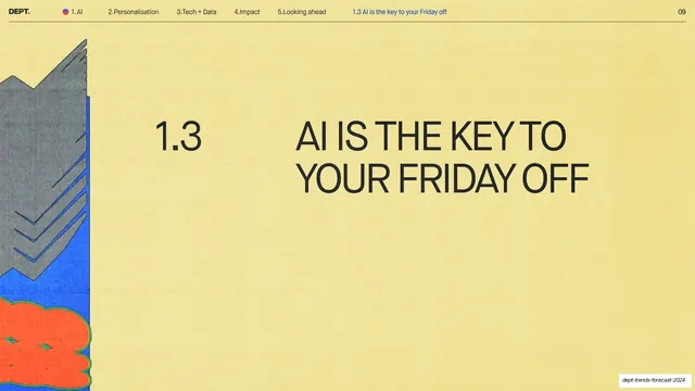 Sub-section divider 1.3 AI Is The Key To Your Friday Off