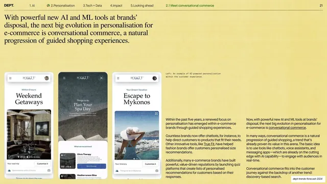 Conversational commerce intro (Hyatt UI mockups + body)