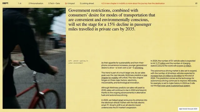 Mobility decline statement with cyclist photo