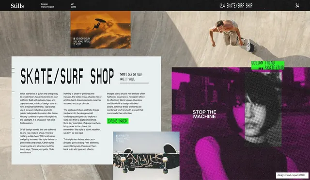 Skate / Surf Shop trend intro spread