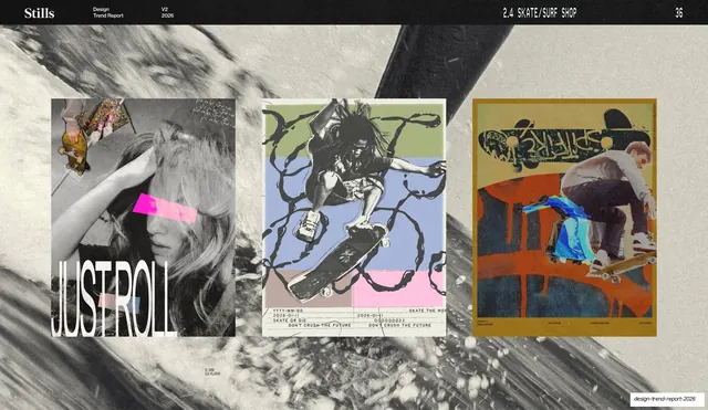 Skate ephemera collage posters