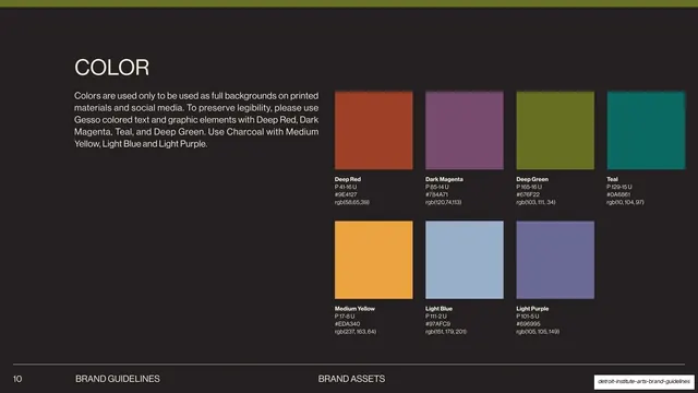 Color extended accent palette
