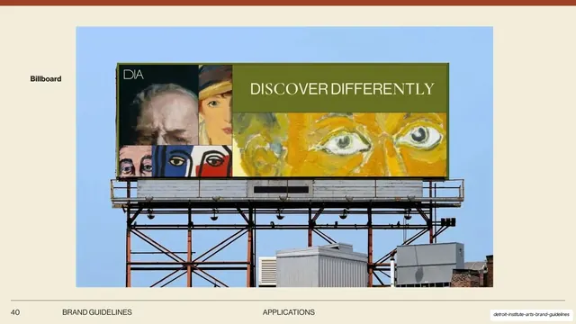 DIA billboard application, editorial, photographic, vibrant