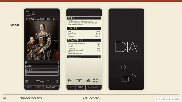 DIA app interface application