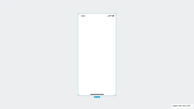 Empty phone frame with Figma selection
