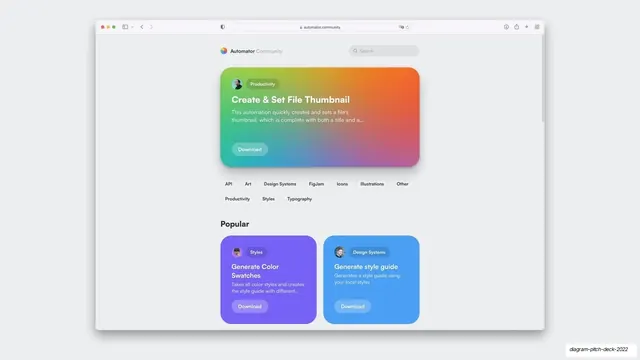 Automator Community website mockup