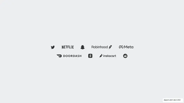 Customer logo wall, two rows, minimal, light-mode, light