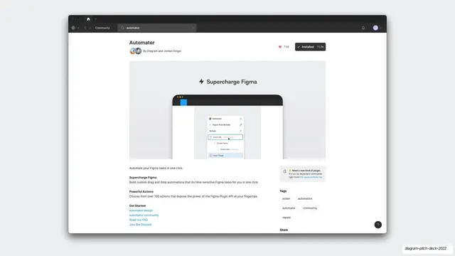 Automator Figma Community page, minimal, light-mode, light