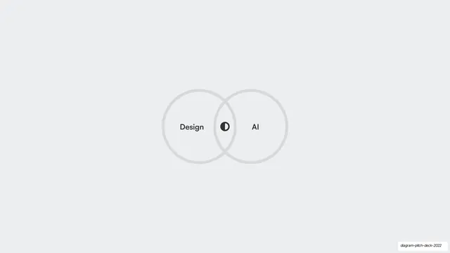 Diagram at the Design and AI intersection, minimal, swiss, light