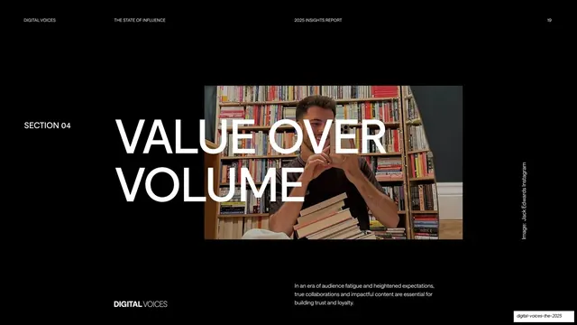 Value Over Volume section divider