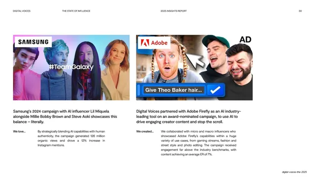 Samsung and Adobe AI campaigns two-up, editorial, light-mode, light