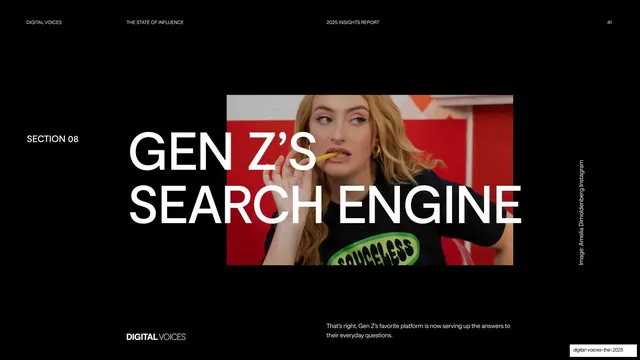 Gen Z's Search Engine section divider, dark-mode, editorial, dark