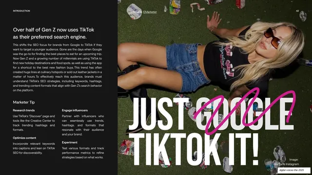 Just Google TikTok It marketer-tip spread, light-mode, dark-mode, light