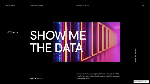 Show Me The Data section divider, dark-mode, editorial, dark