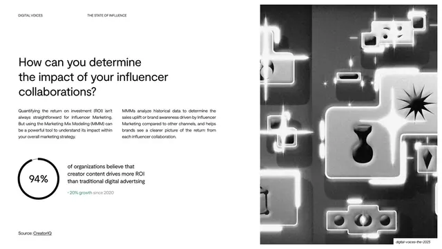 Marketing Mix Modeling explainer with stat ring, light-mode, editorial, light