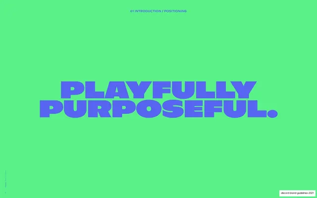 Playfully purposeful (Positioning), editorial, minimal, vibrant