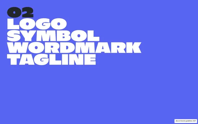 Section opener 02 Logo, Symbol, Wordmark & Tagline, editorial, minimal, vibrant