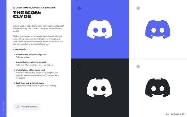 The icon Clyde, editorial, minimal, light