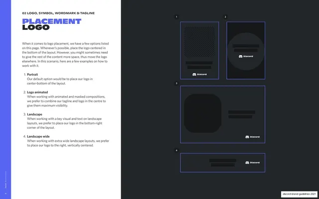 Discord logo placement rules