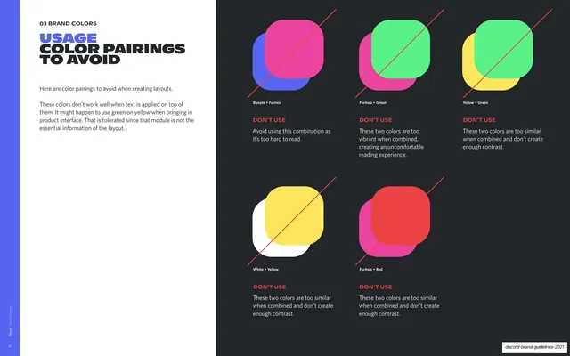 Color pairings to avoid, dark-mode, minimal, vibrant