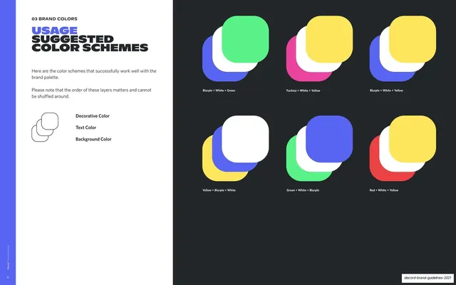 Suggested color schemes