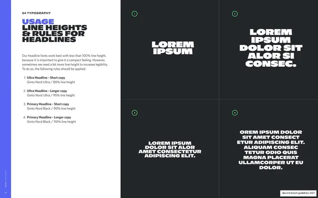 Line height rules for headlines