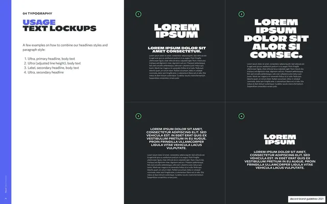 Text lockups, editorial, technical, dark