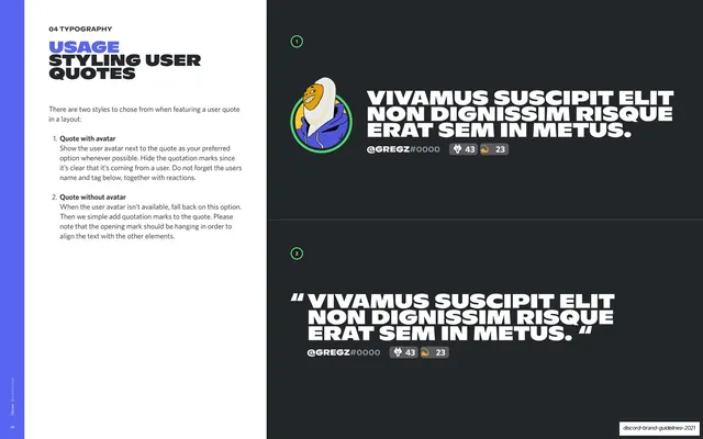 Styling user quotes