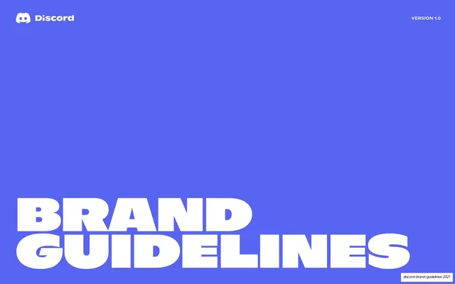 Discord Brand Guidelines 2021, editorial, playful, vibrant
