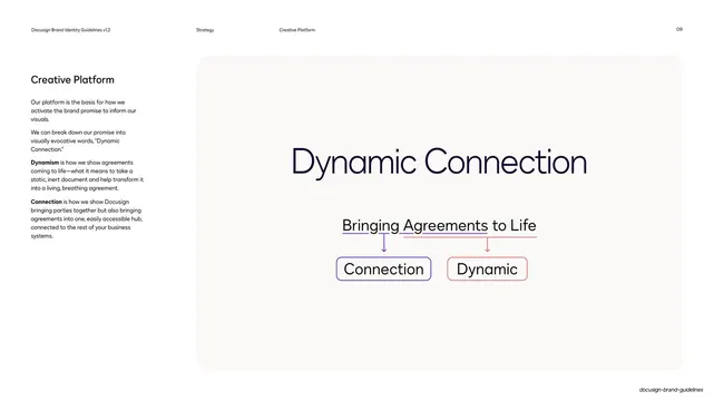 Creative platform Dynamic Connection, editorial, minimal, light