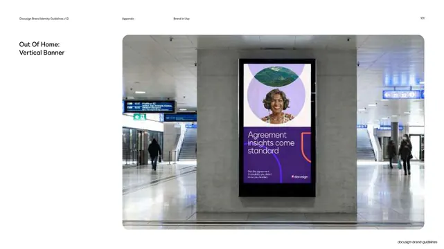 Out of home vertical banner mockup