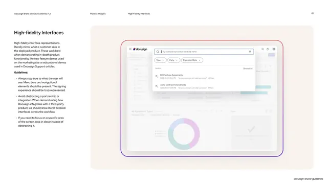 Docusign high-fidelity interfaces