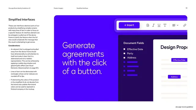 Docusign simplified interfaces