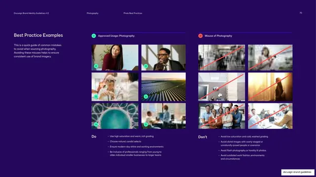 Docusign photography do and don't gallery