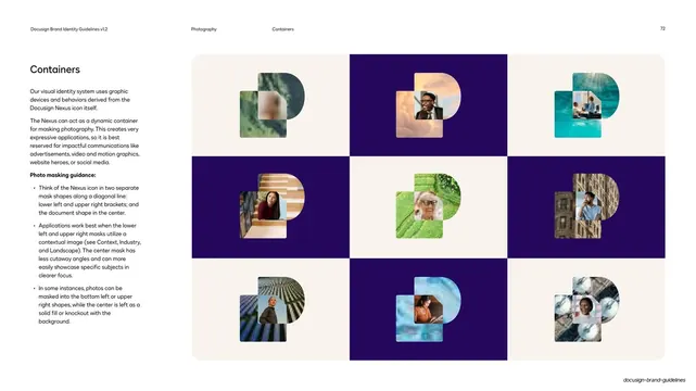 Docusign Nexus photo-masking container grid